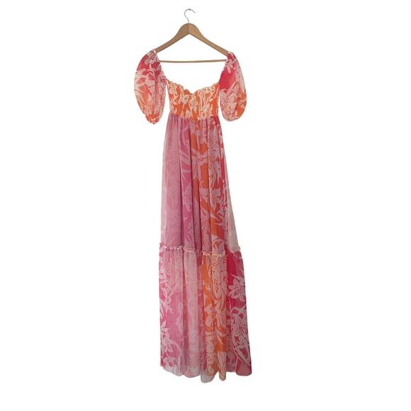 NWT Chio Di Stefania Sheer Maxi Dress Size Medium - Picture 4 of 7